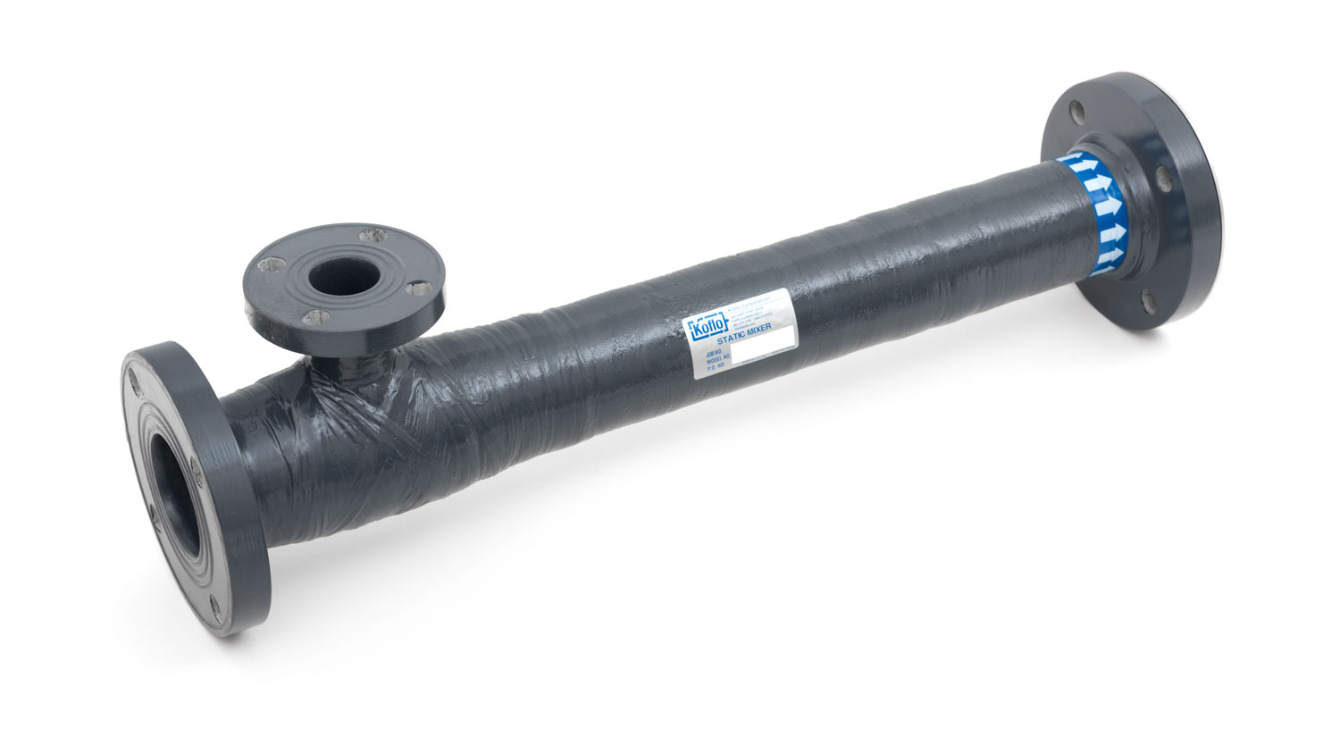Fiberglass Static Mixer with flanged injection port