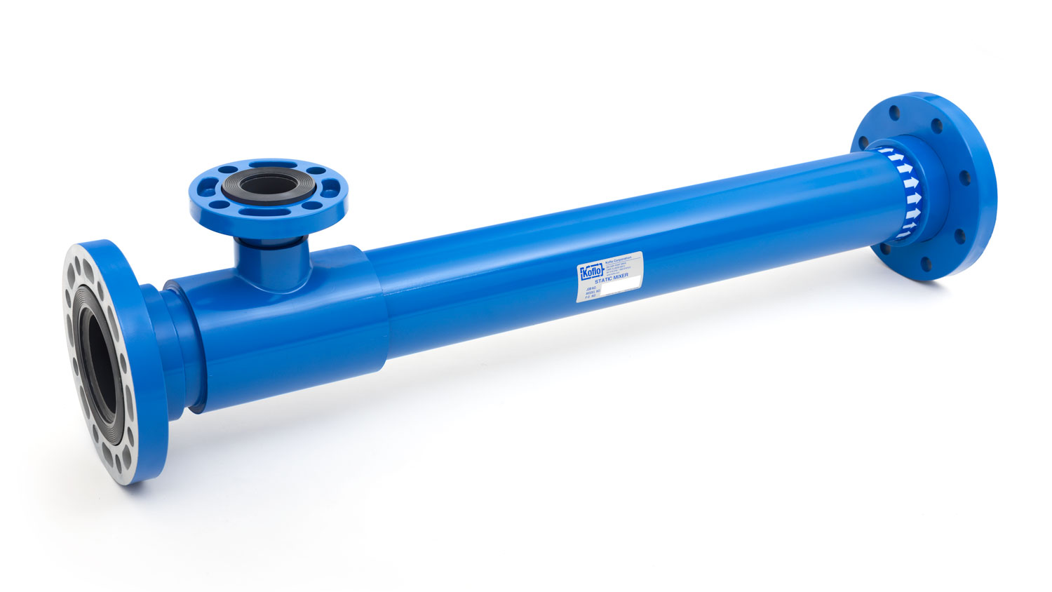 PVC Static Mixer with flanged injection port