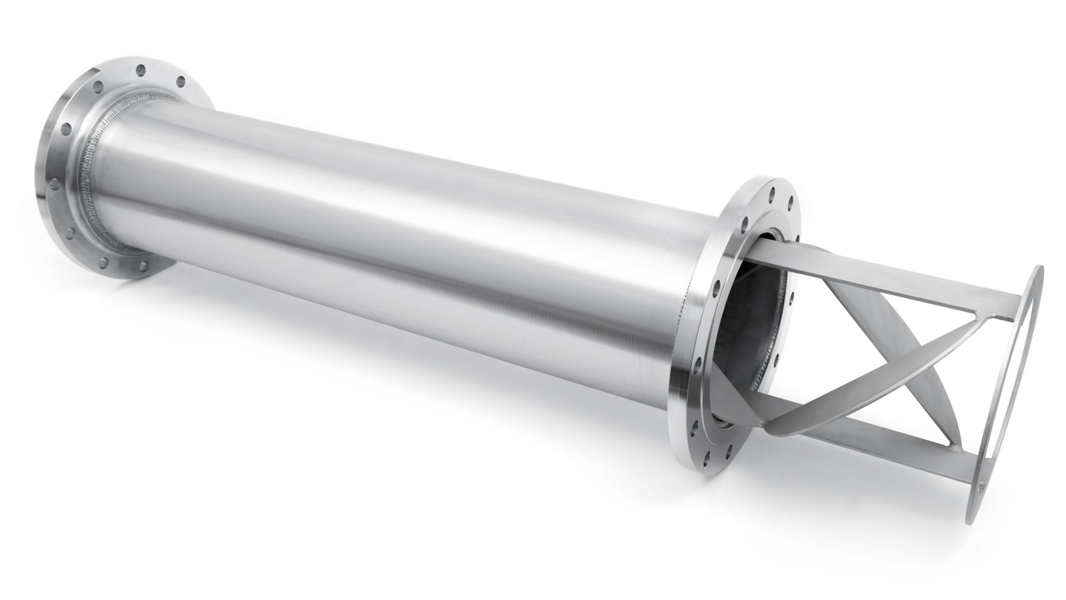 Stainless steel static mixer with removable non-clog (sludge) mixing elements