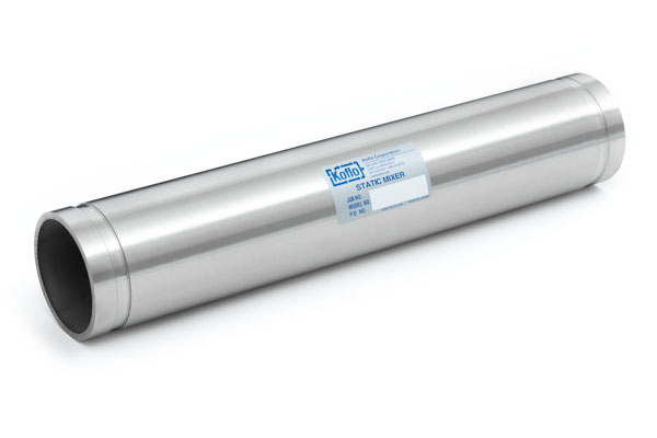 Stainless steel static mixer with Victaulic® grooved ends