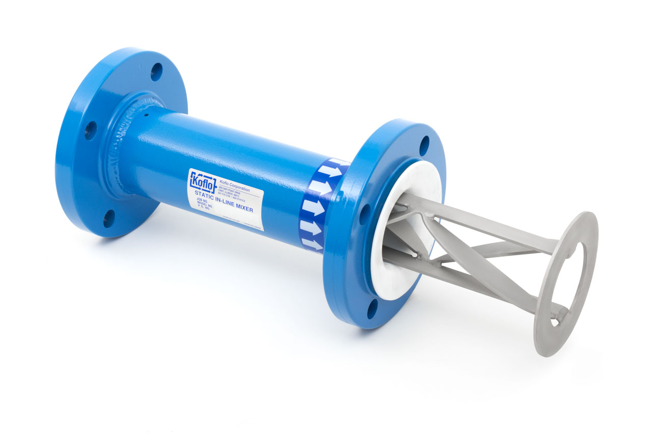 PTFE-lined Mixer with Removable Hastelloy® C-276 Non-Clog Mixing Elements