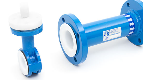 Custom PTFE / PFA static mixers