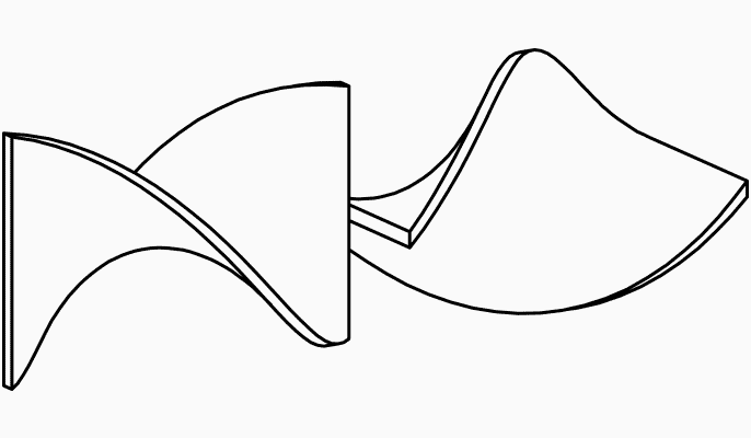 Helical design mixing elements technical illustration