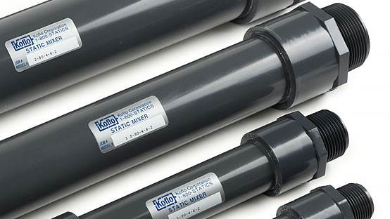 Gray PVC Stock Static Mixers