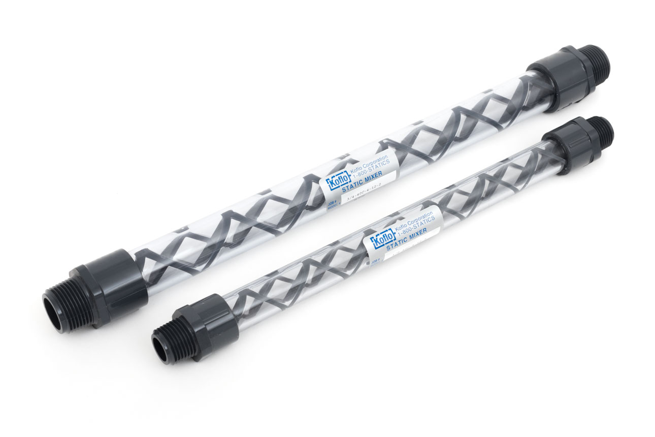 Stock Clear PVC Static Mixers with 12 Elements