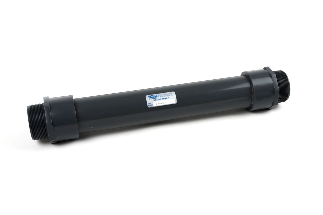 Threaded Gray PVC Static Mixer
