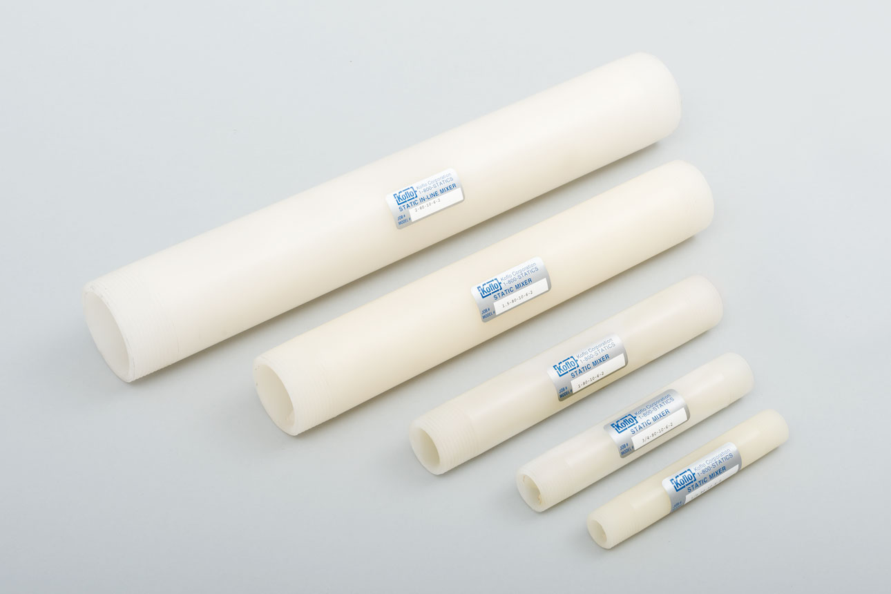 Stock Threaded Solid Kynar Static Mixers