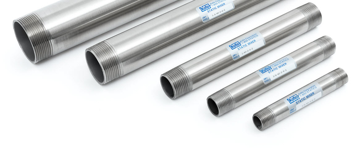 Stanard, in-stock stainless steel static mixers with threaded ends